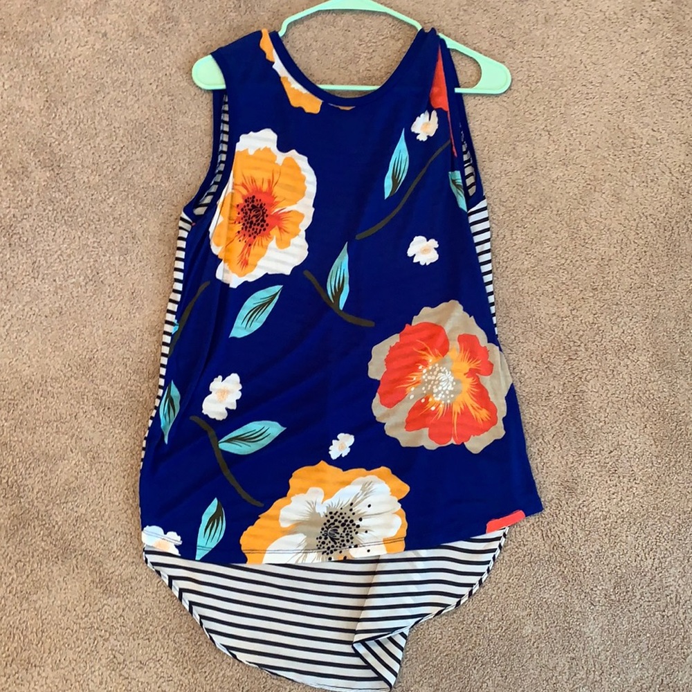 Floral and Stripe Blouse